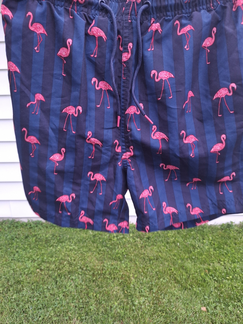 Primark. Black and Navy Mesh-Lined Waistband Swim Shorts